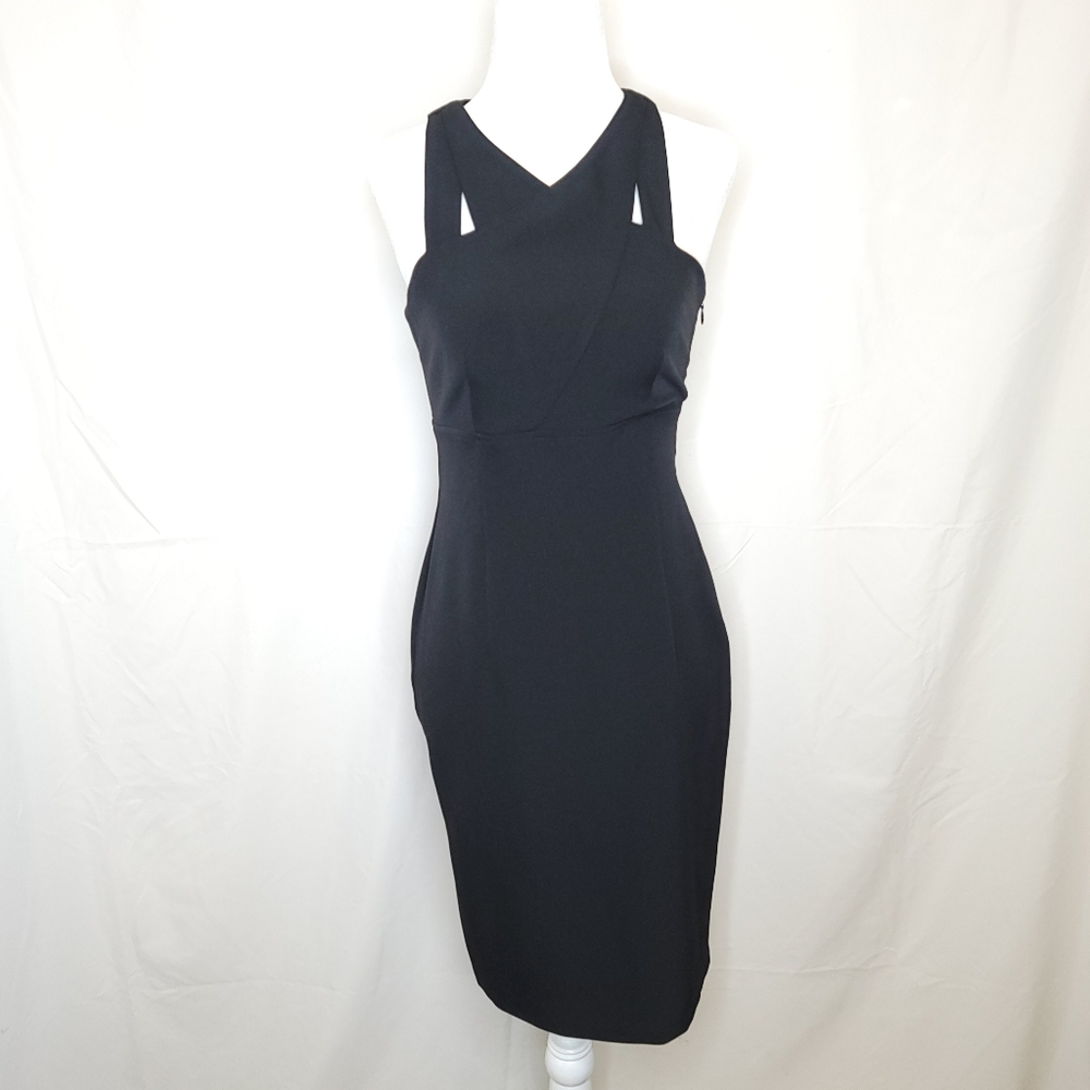 EUC Donna Morgan High Neck Cut out Dress